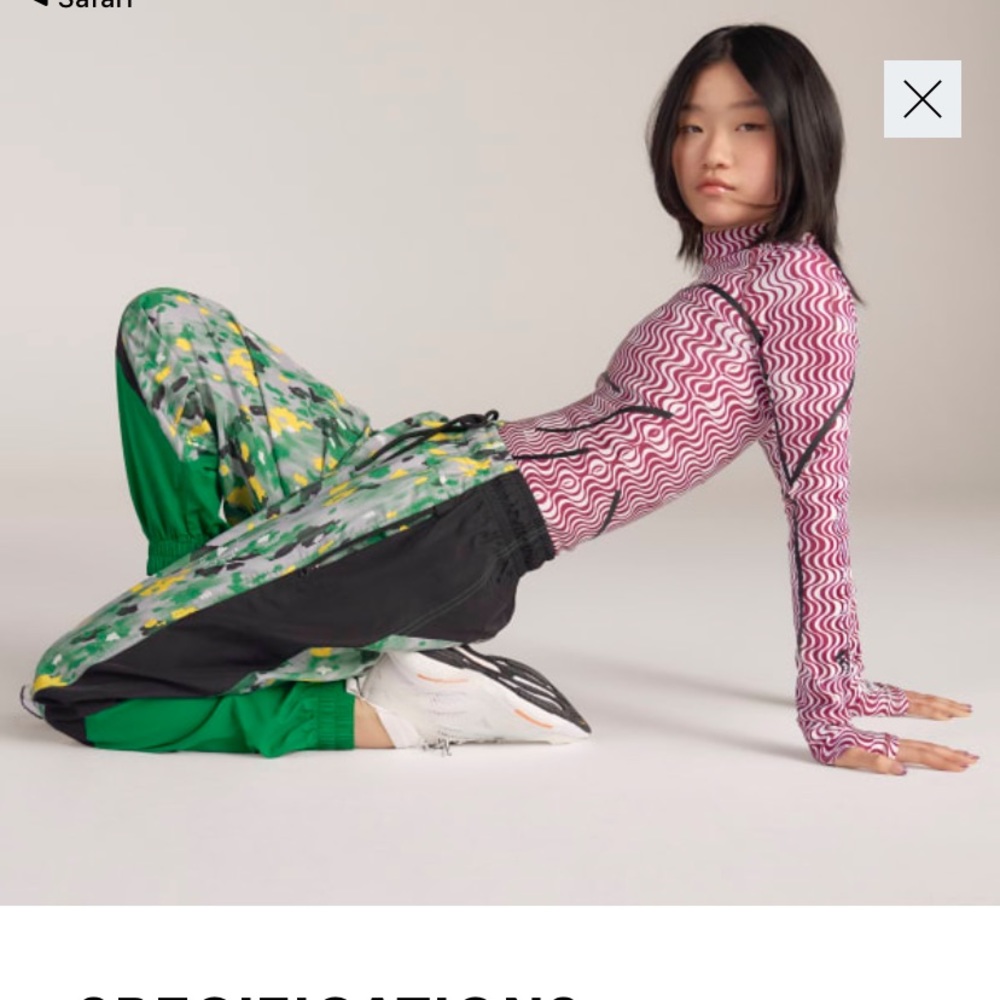 Adidas By Stella McCartney TruePurpose fitted  printed long sleeve top - Picture 9 of 11